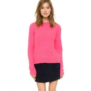 T by Alexander Wang Pink and Black Crew Neck Sweater